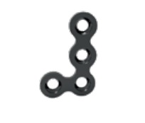 TM Bauer’s Synthes пластина для фалангів пальців L- подібна, права